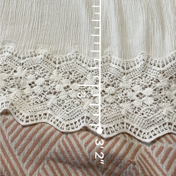 Talbots White Gauzy Cotton Crotchet Swim Coverup Dress L - Picture 7 of 8